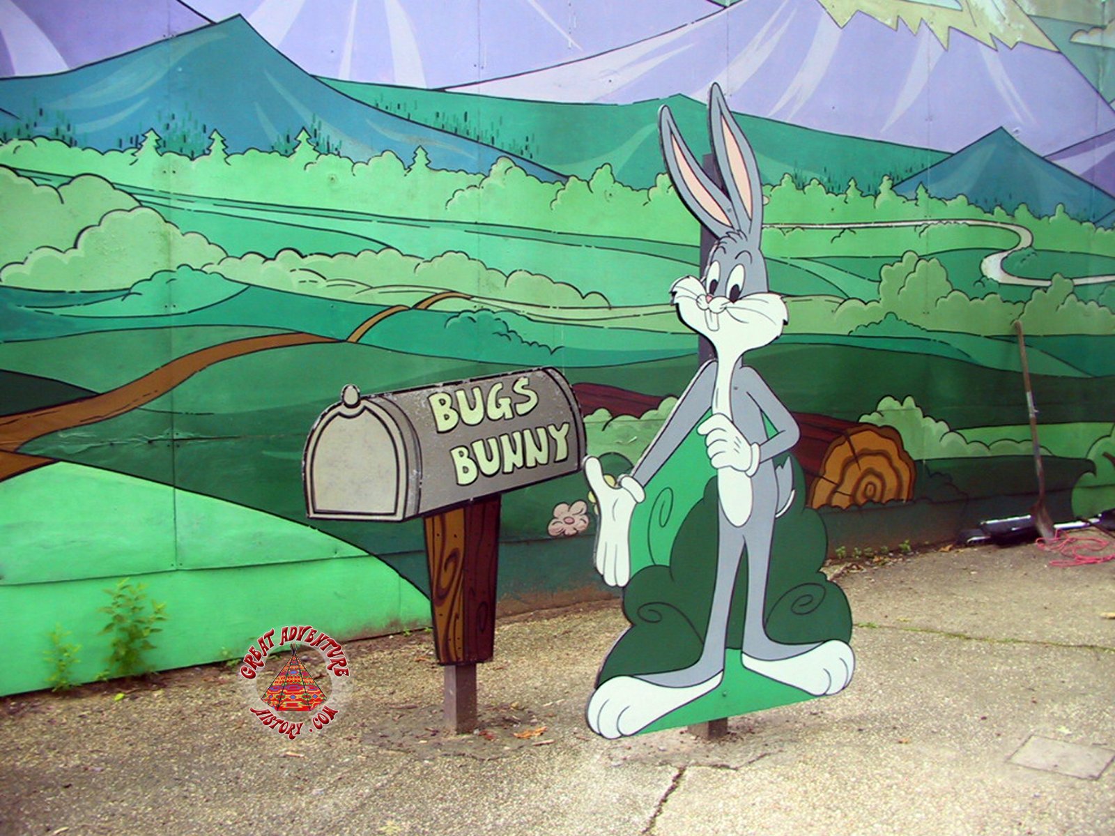 Bugs Bunny Land Backdrops At Six Flags Great Adventure